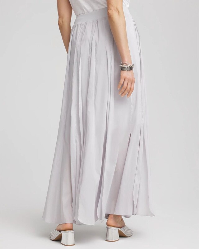 Cotton Silk Voile Maxi Skirt - image 3